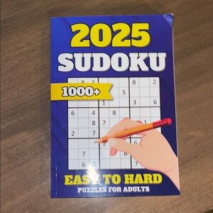 2025 Sudoku Puzzle Book - Blue Cover